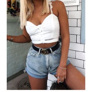 Suns Out Denim Shorts (DISCOUNT CODE INSIDE BAG)